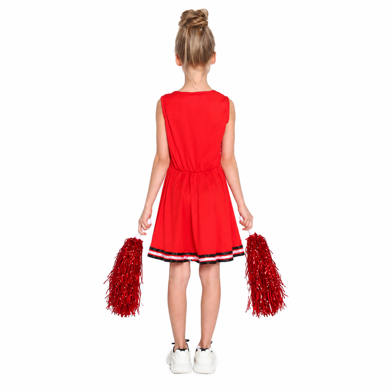 Girls Red Cheerleader Halloween Costume - product image 4