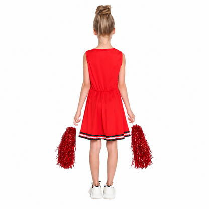 Girls Red Cheerleader Halloween Costume - product image 4