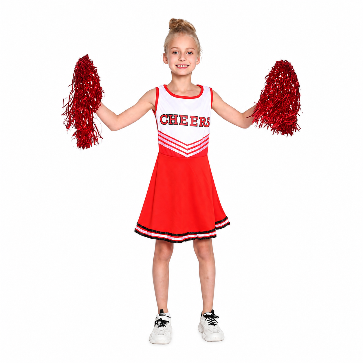 Girls Red Cheerleader Halloween Costume - product image 6