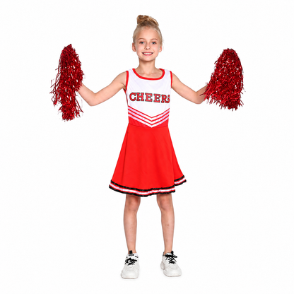 Girls Red Cheerleader Halloween Costume - product image 6