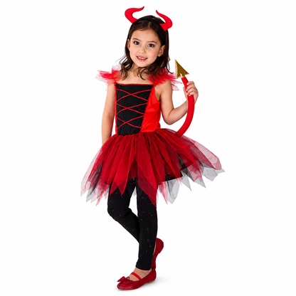 Girls Pretty Red Devil Halloween Costume - product image 5
