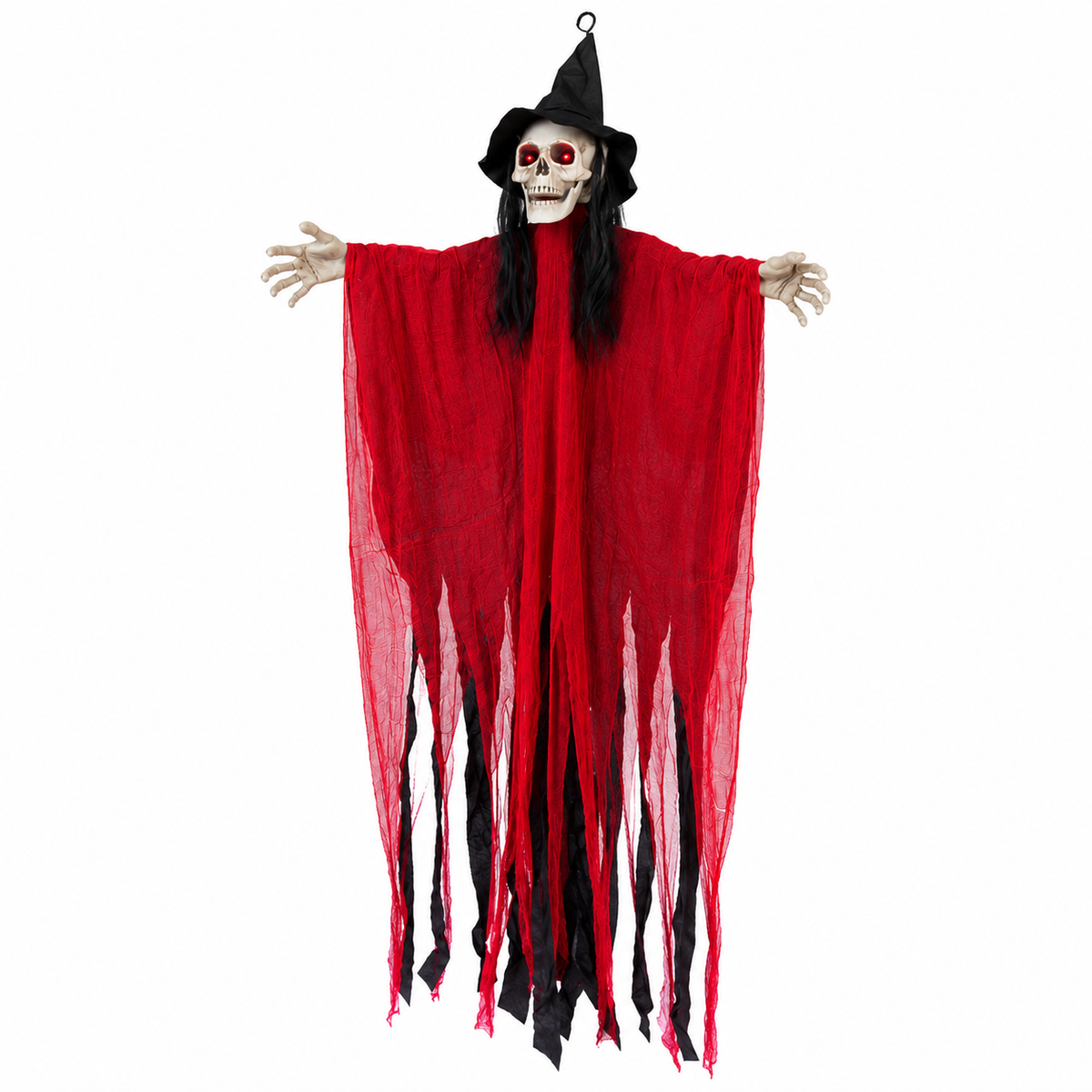 Full hanging ghost prop for indoor Halloween scene