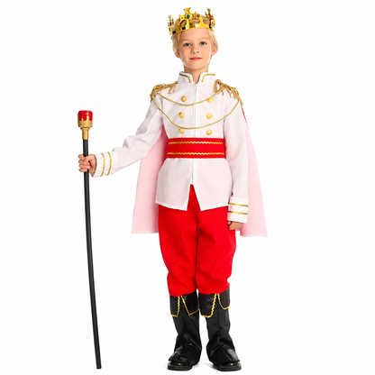 Boys Red White Royal Prince Halloween Costume - product image 1