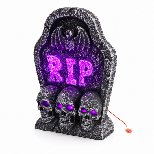 RIP Purple Tombstone Halloween Graveyard Decoration – Ground Stake Yard Prop - product image 2