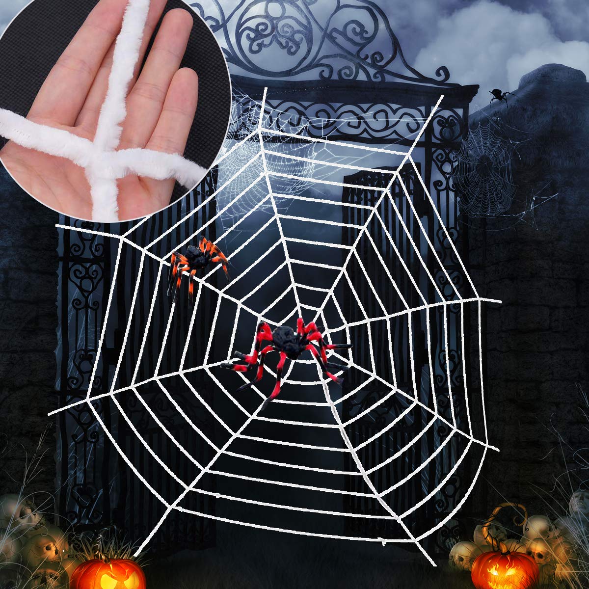 8 Ft (2.5 m) Round Spider Web Halloween Decoration - product image 1