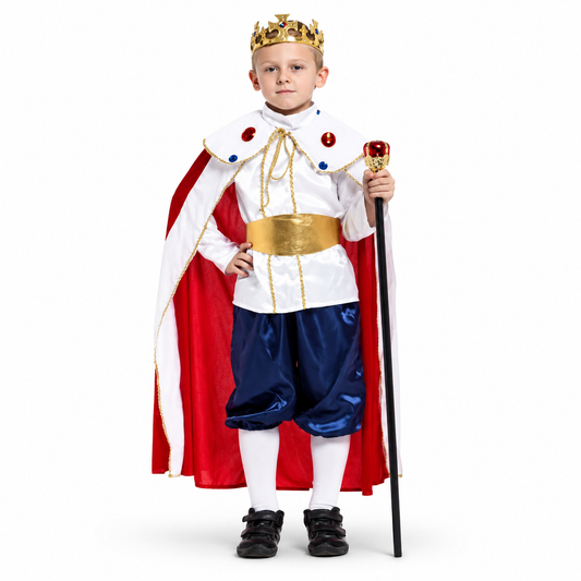 Boys Royal King Halloween Costume – Cape, Crown & Belt Set - product image 1