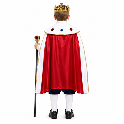 Boys Royal King Halloween Costume – Cape, Crown & Belt Set - product image 3