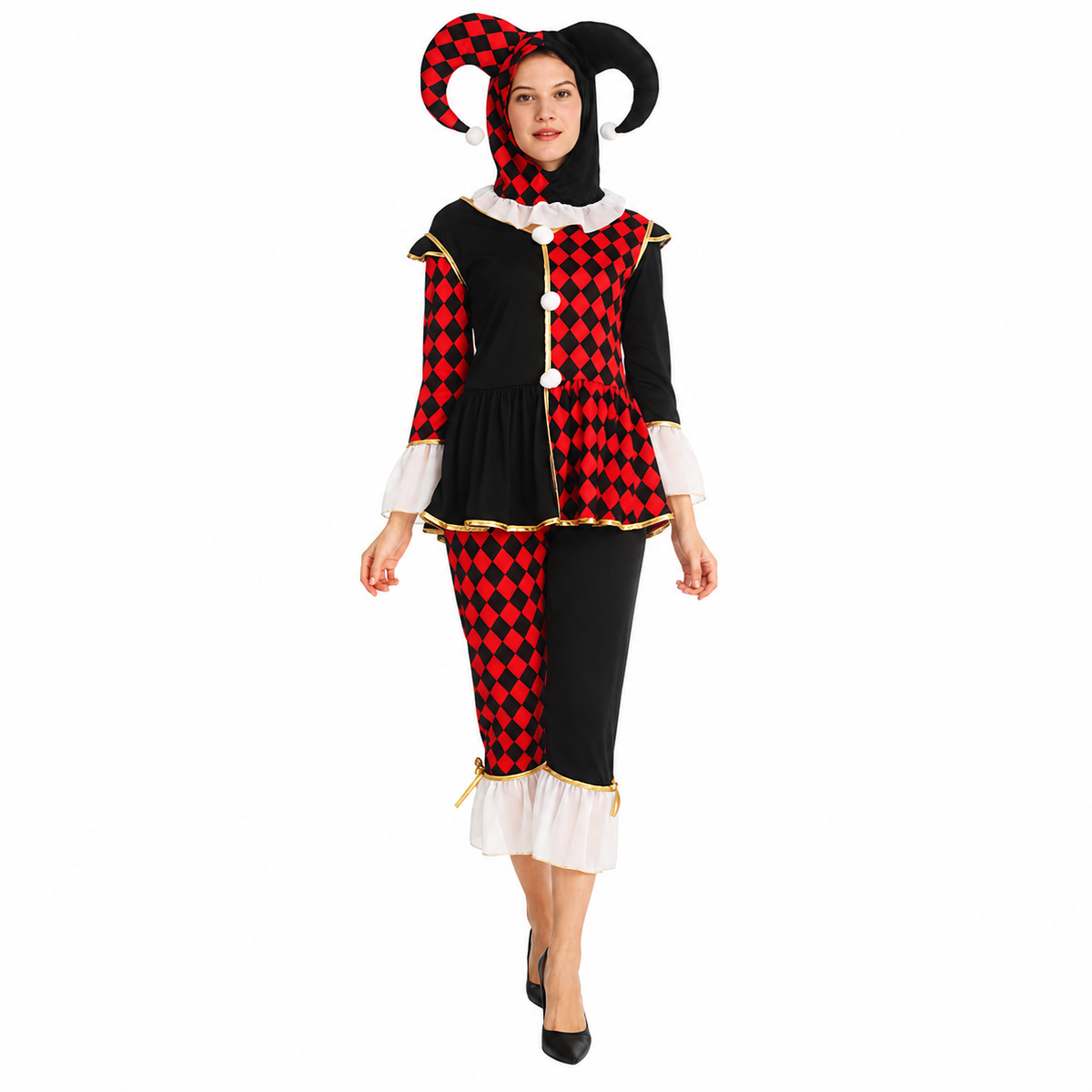 Women's Scary Evil Clown Halloween Costume - product image 1