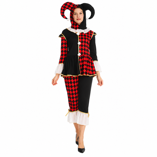 Women's Scary Evil Clown Halloween Costume - product image 1