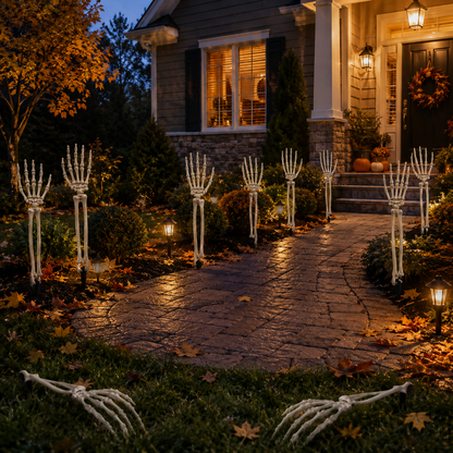 Pair of White Ground Stake Hands Halloween Decoration - product image 4