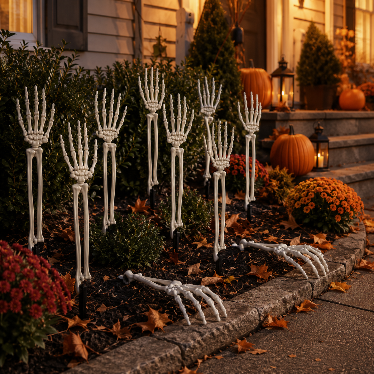Pair of White Ground Stake Hands Halloween Decoration - product image 5