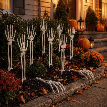 Pair of White Ground Stake Hands Halloween Decoration - product image 5