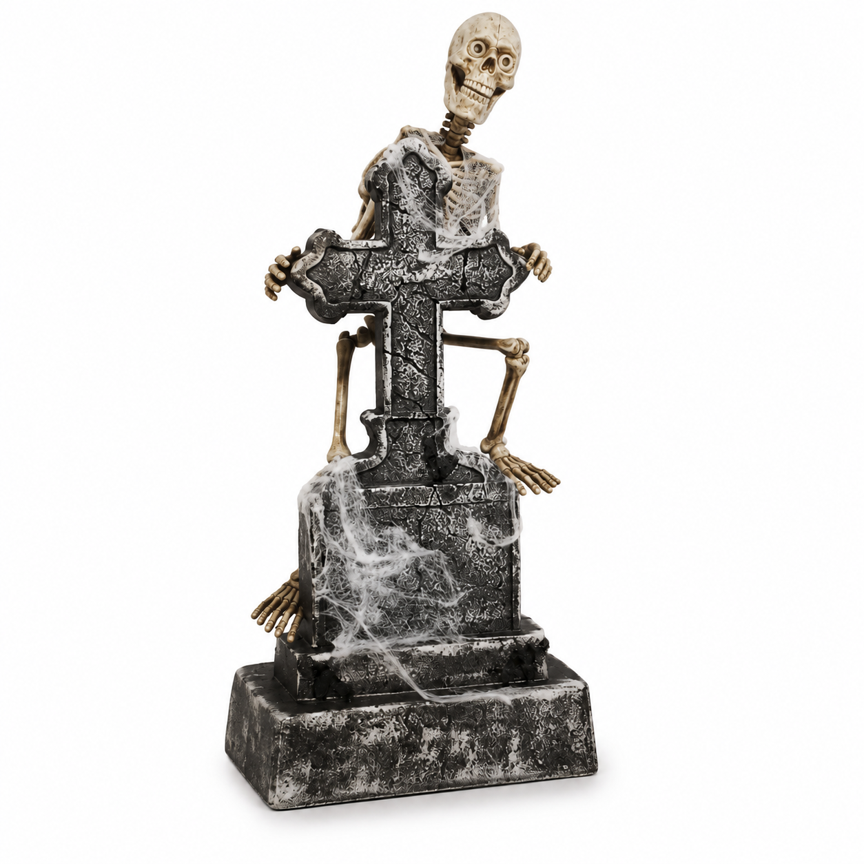 46 In Animated Swaying Ghost with Tombstone, Lights & Sound – Halloween Prop – alternate product view 1