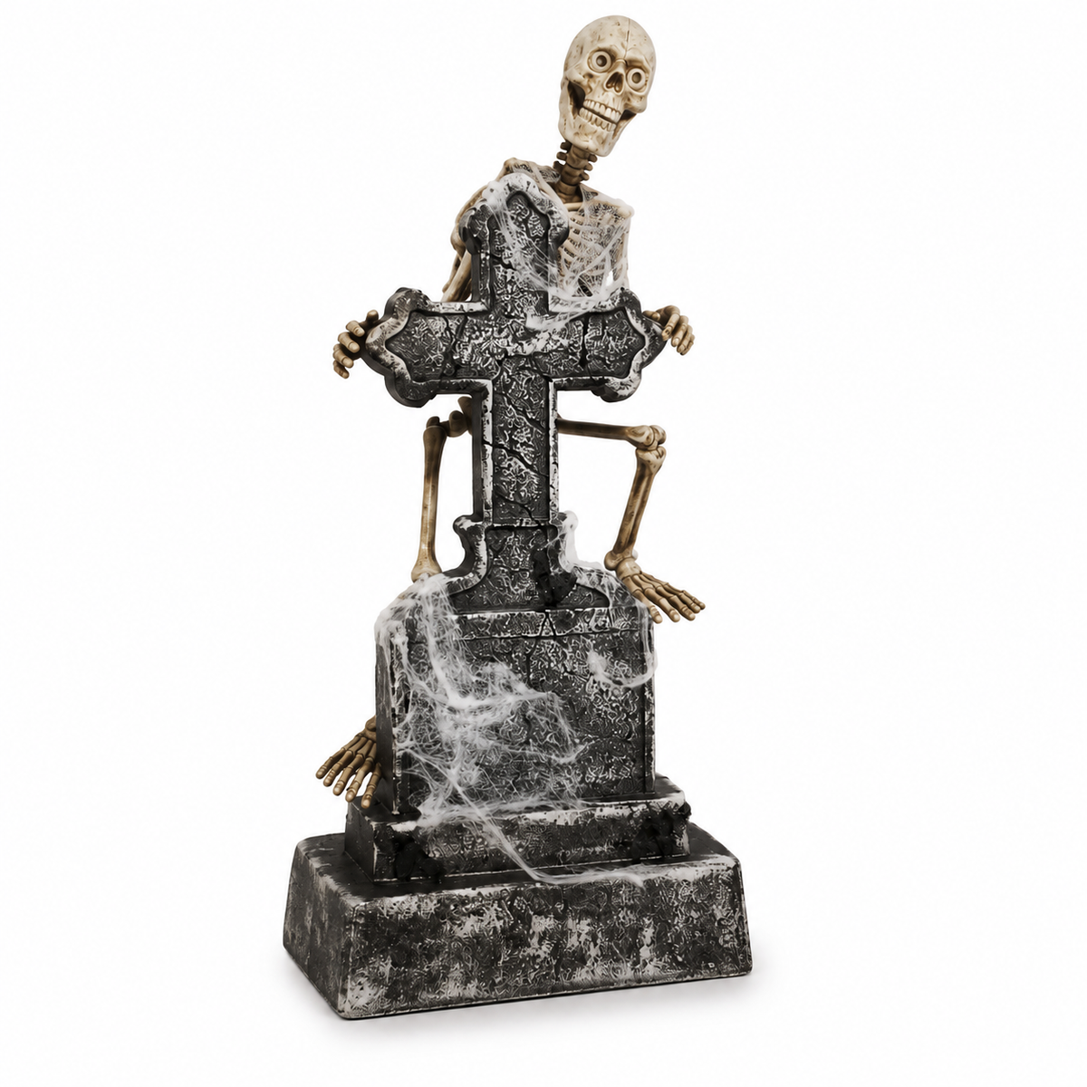 46 In Animated Swaying Ghost with Tombstone, Lights & Sound – Halloween Prop – alternate product view 1