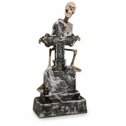 46 In Animated Swaying Ghost with Tombstone, Lights & Sound – Halloween Prop – alternate product view 1