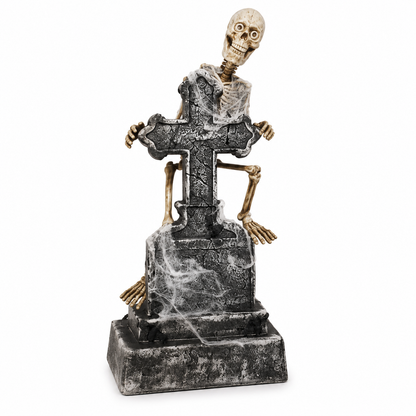 46 In Animated Swaying Ghost with Tombstone, Lights & Sound – Halloween Prop – alternate product view 2