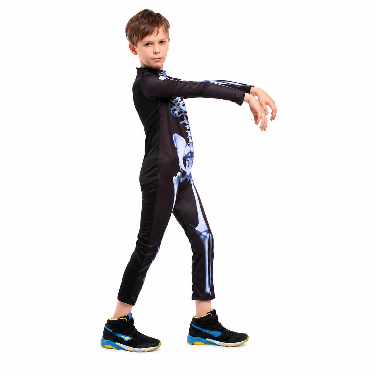 Boys Skeleton Jumpsuit Halloween Costume - product image 3
