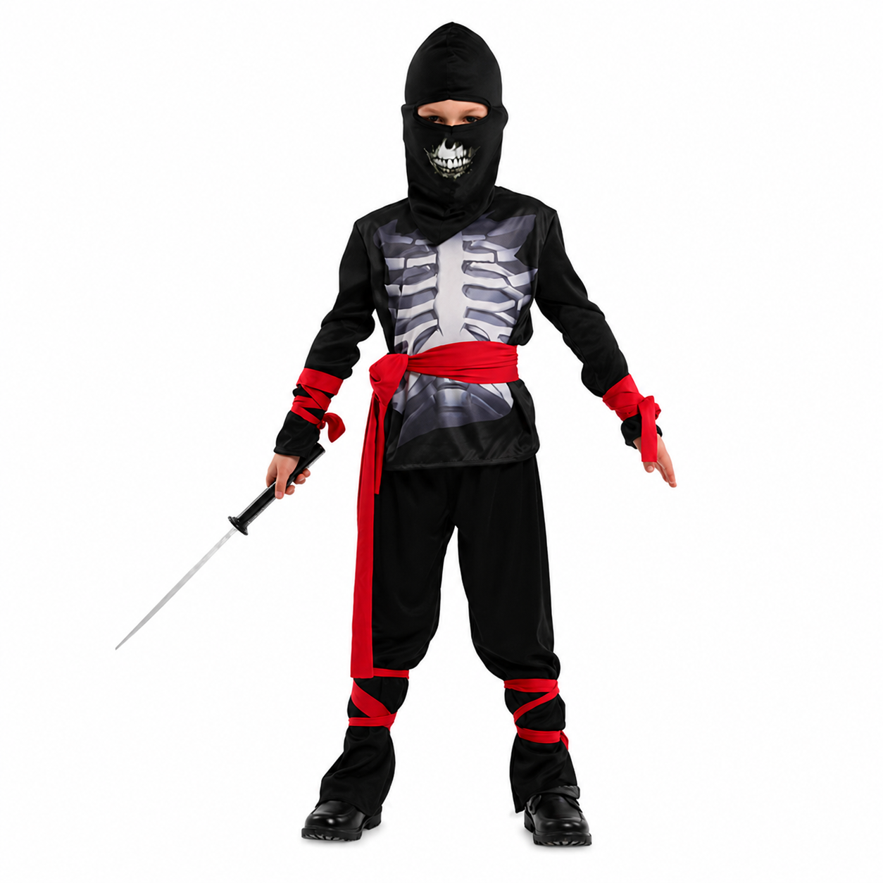 Boys Skeleton Ninja Halloween Costume - product image 4