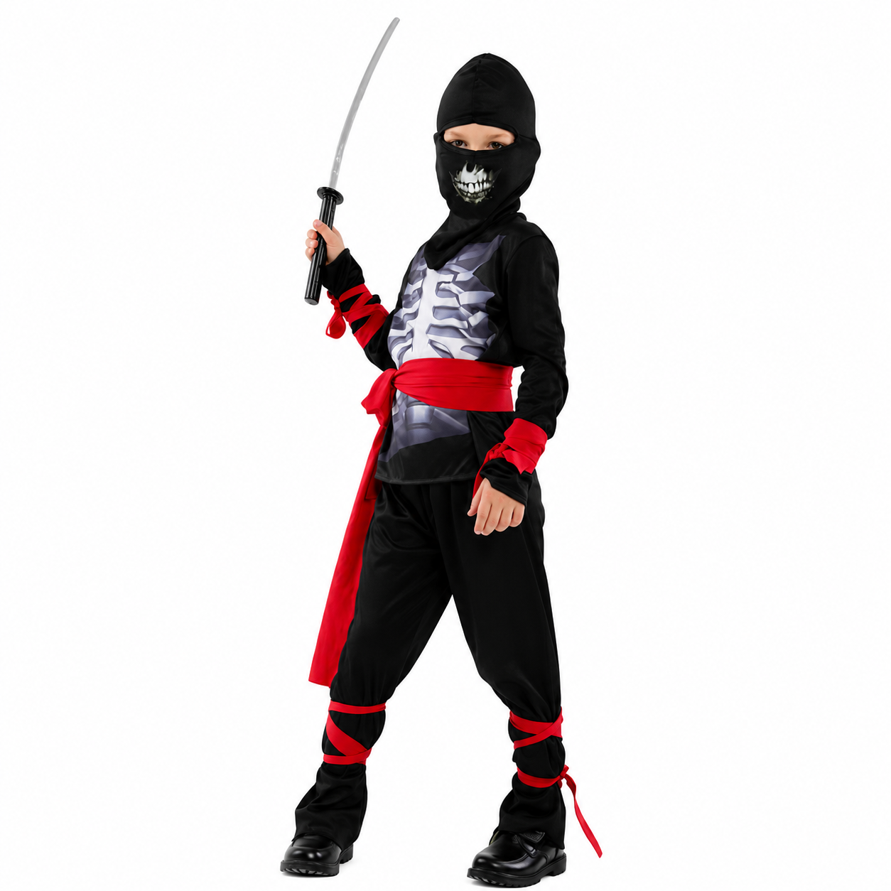 Boys Skeleton Ninja Halloween Costume - product image 5