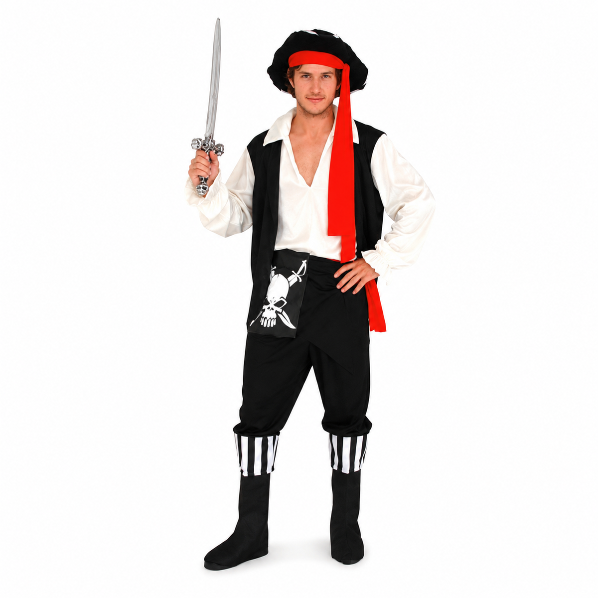 Men's Skeleton Pirate Halloween Costume - product image 3