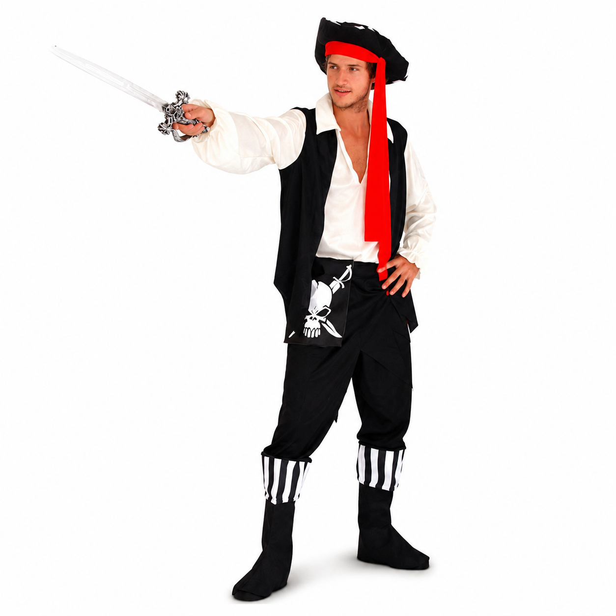 Men's Skeleton Pirate Halloween Costume - product image 4