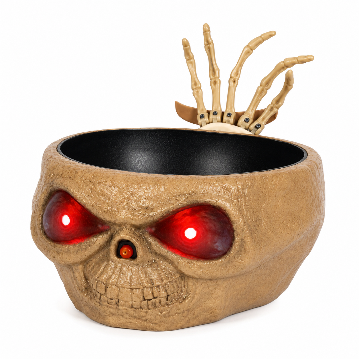 Pumpkin Candy Bowl with Popping Hand – Halloween Prank Prop with Light-Up & Sound Effects, Battery-Operated - product image 6