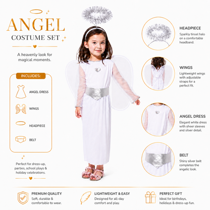 Girls Snow Angel Halloween Costume - product image 2