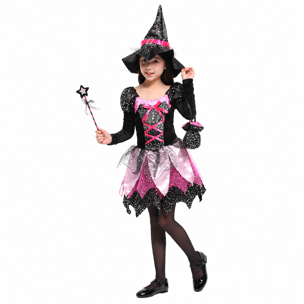 Girls Sparkly Magic Witch Halloween Costume - product image 5