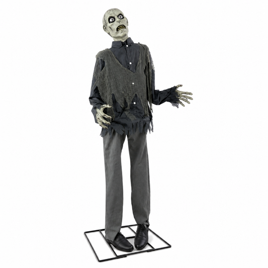 6.2 Ft Swaying Zombie with Head Motion & Sound – Halloween Prop – alternate product view 1