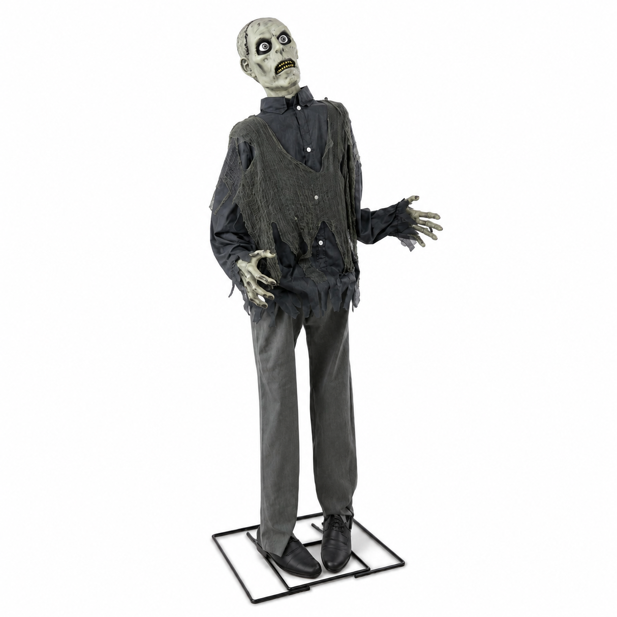 6.2 Ft Swaying Zombie with Head Motion & Sound – Halloween Prop – alternate product view 2