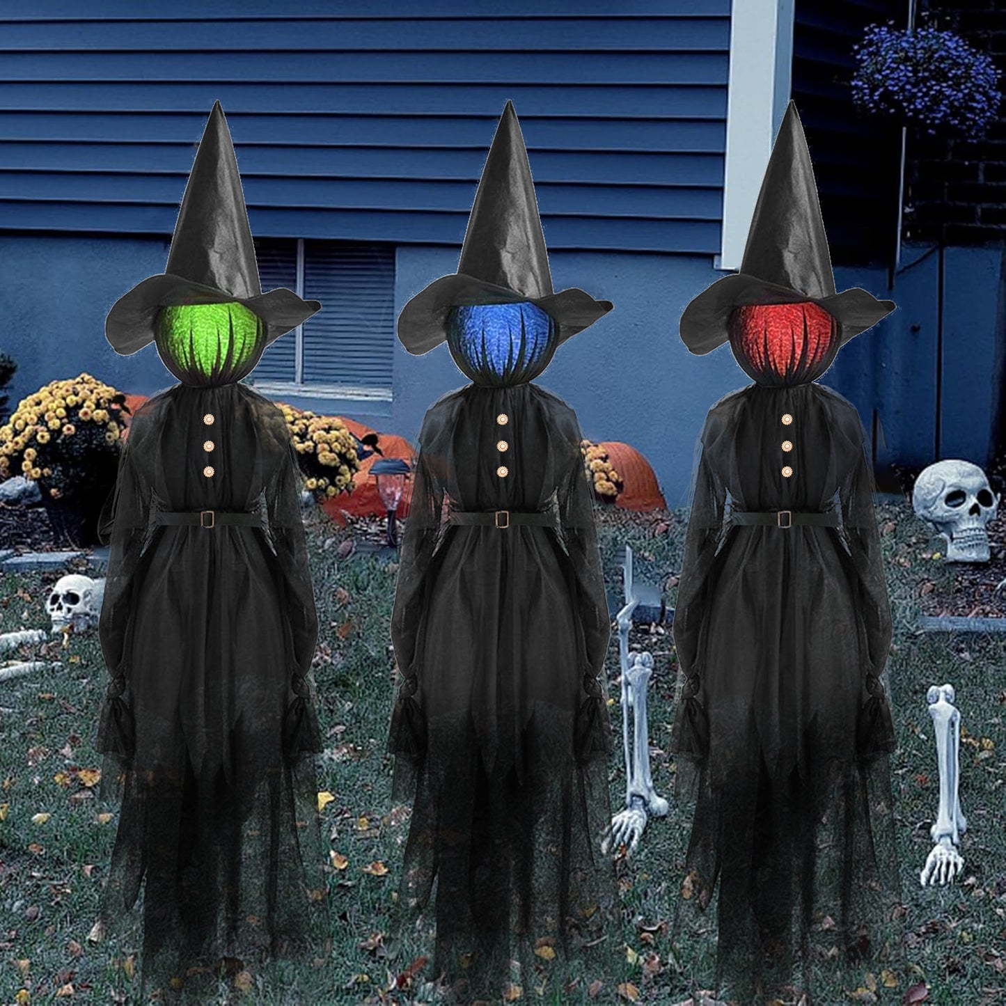 Three Holding-Hands Witches Prop Halloween Decoration - product image 1
