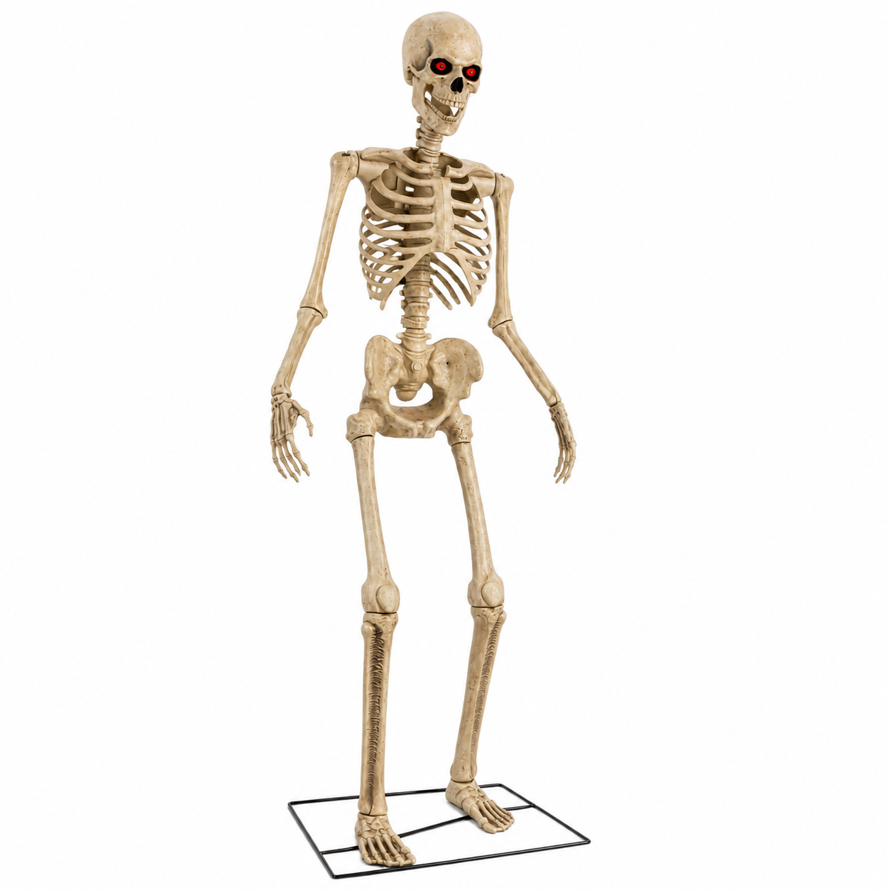Giant 10 Ft Halloween Skeleton with Light-Up Red LED Eyes – Posable Life-Size Outdoor Yard Decoration - product image 5