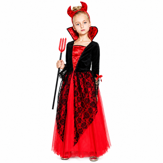 Girls Vampire Red Devil Girl Halloween Costume - product image 1