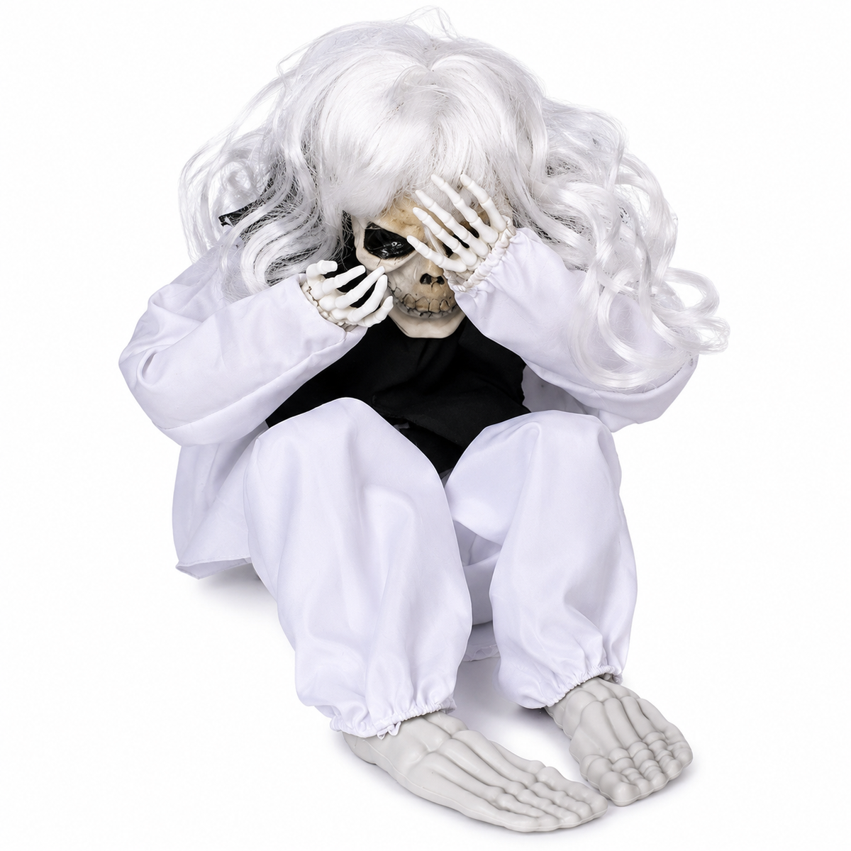 Crying Ghost Halloween Decoration – Light-Up Hanging Prop with Spooky Sound Effects, Battery-Operated - product image 2