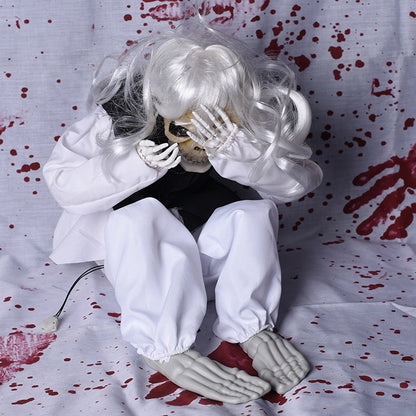 Crying Ghost Halloween Decoration – Light-Up Hanging Prop with Spooky Sound Effects, Battery-Operated - product image 8